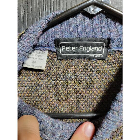 Vintage‎ Peter England Acrylic Wool Abstract Sweater  #022 - Picture 2 of 3
